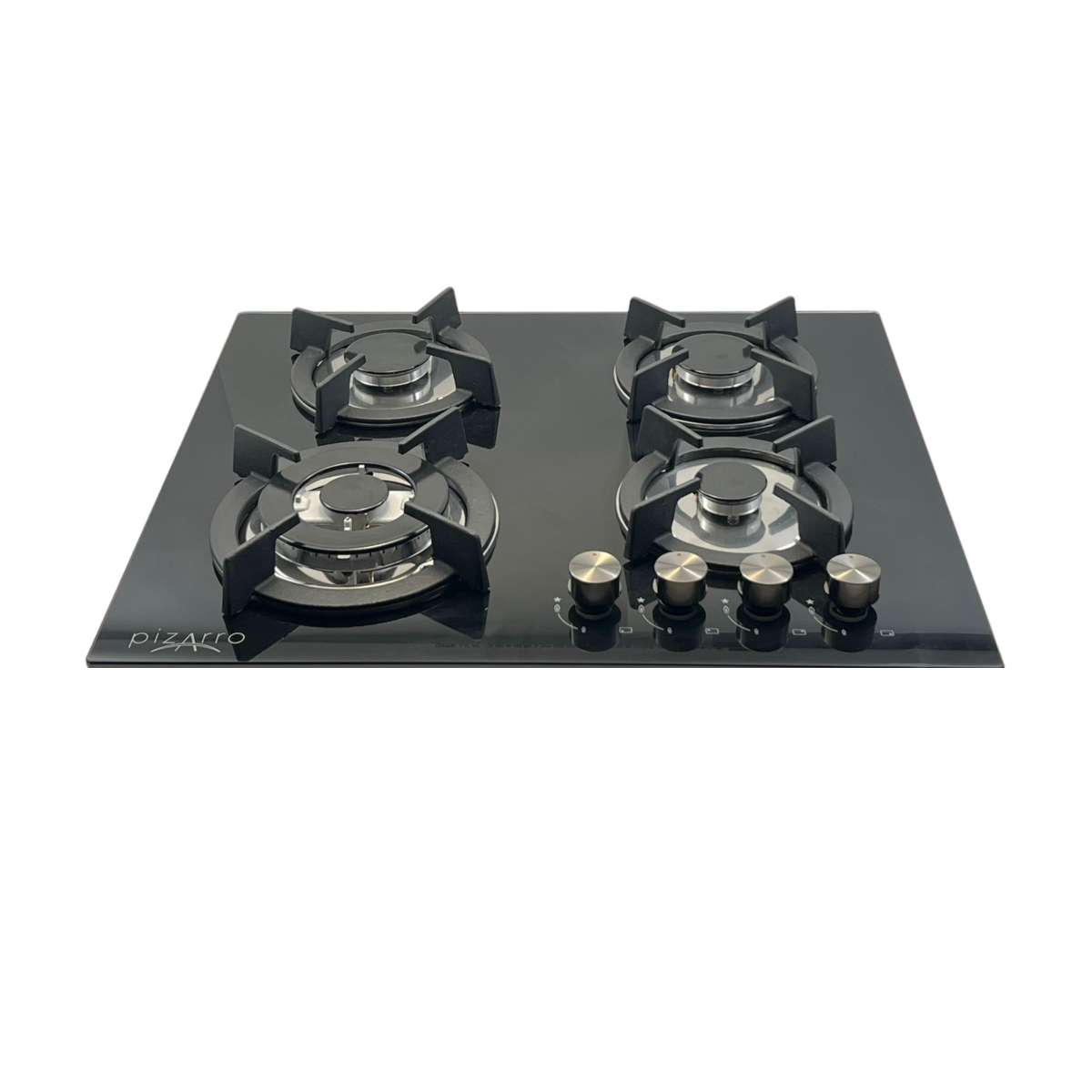 Parrilla de 4 quemadores de cristal templado con termopar