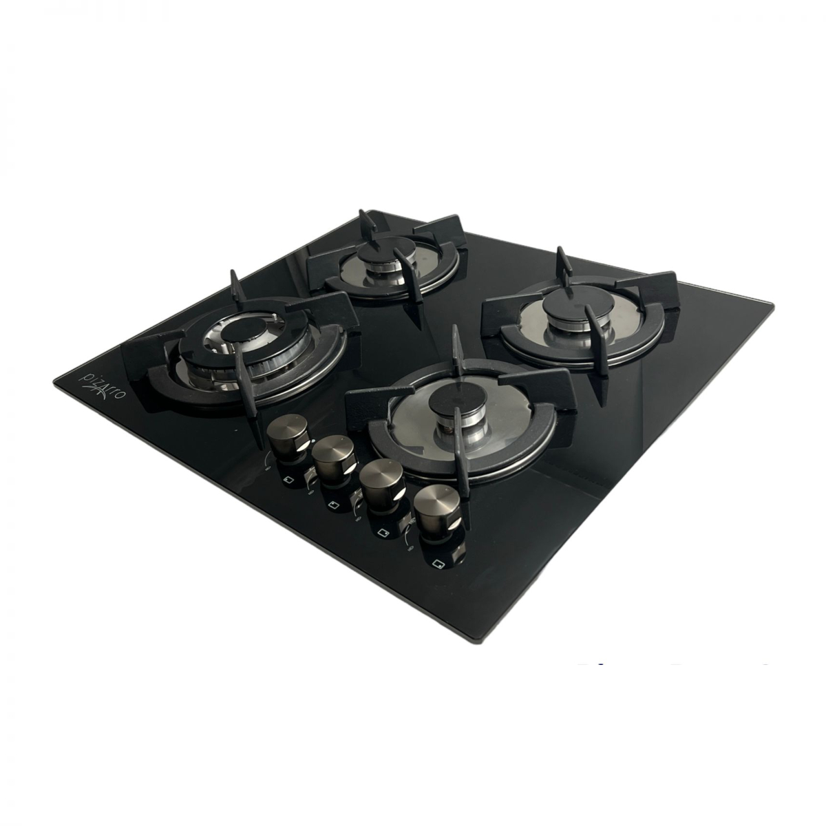 Parrilla de 4 quemadores de cristal templado con termopar