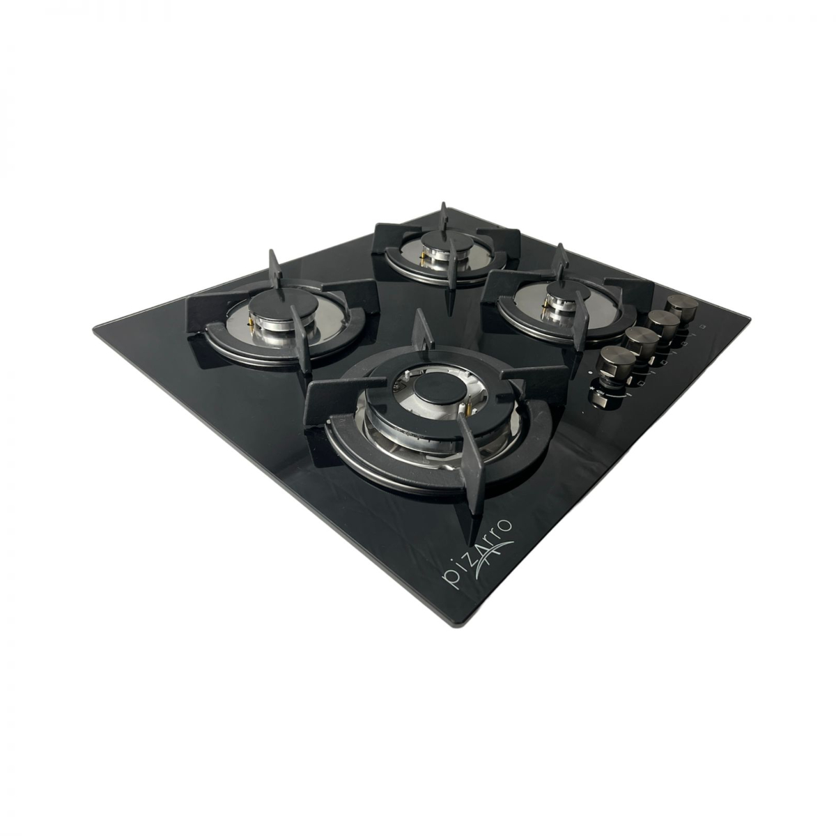 Parrilla de 4 quemadores de cristal templado con termopar