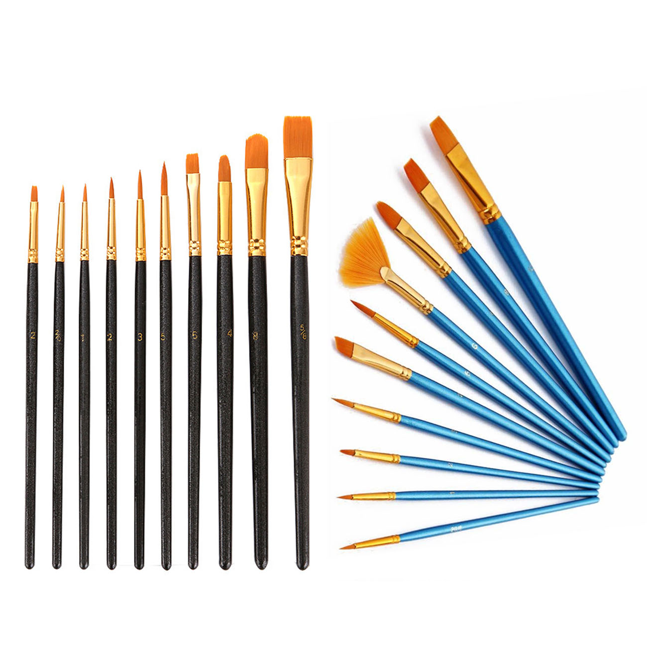 20 pinceles para pintar arte manualidades oleo acrilico acuarela