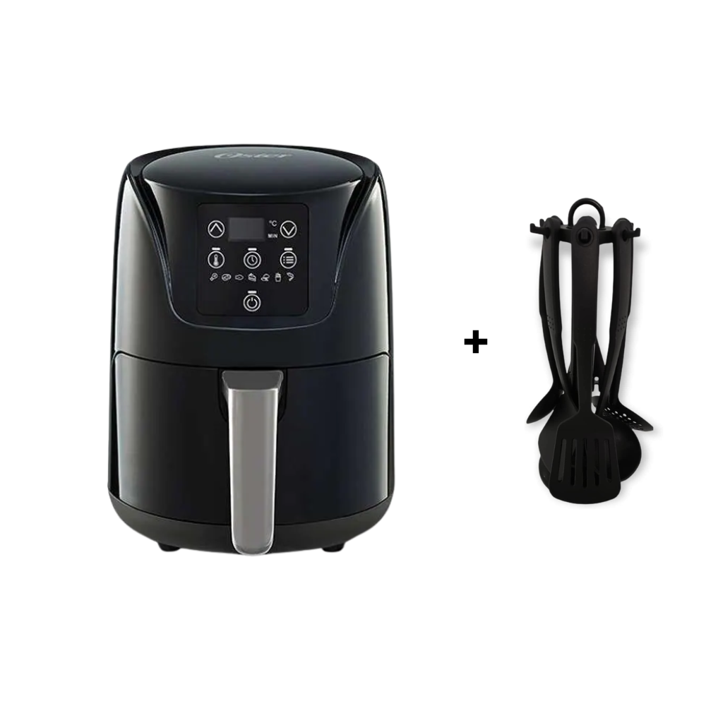 Freidora De Aire 1.8 Litros Digital Oster con Juego de Utensilios de Cocina con Carrusel