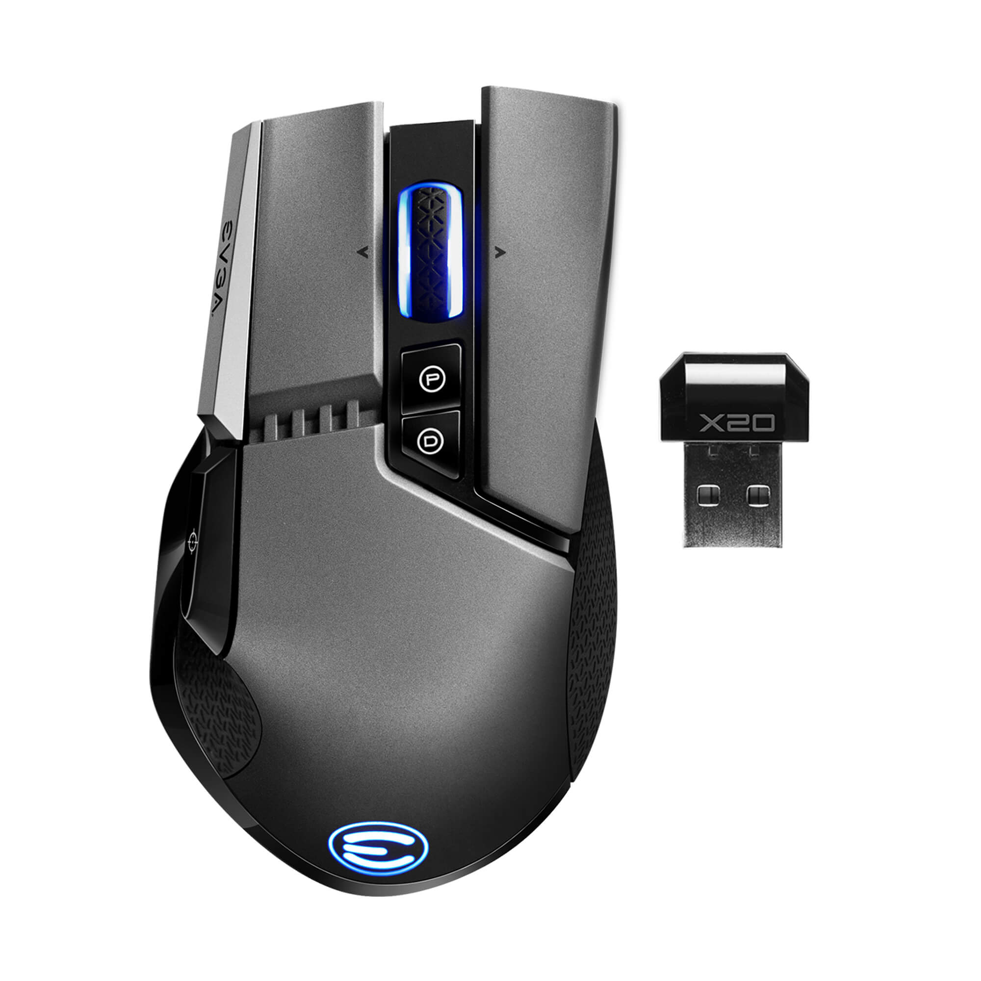 Mouse EVGA X20, 16000dpi, Inalámbrico 