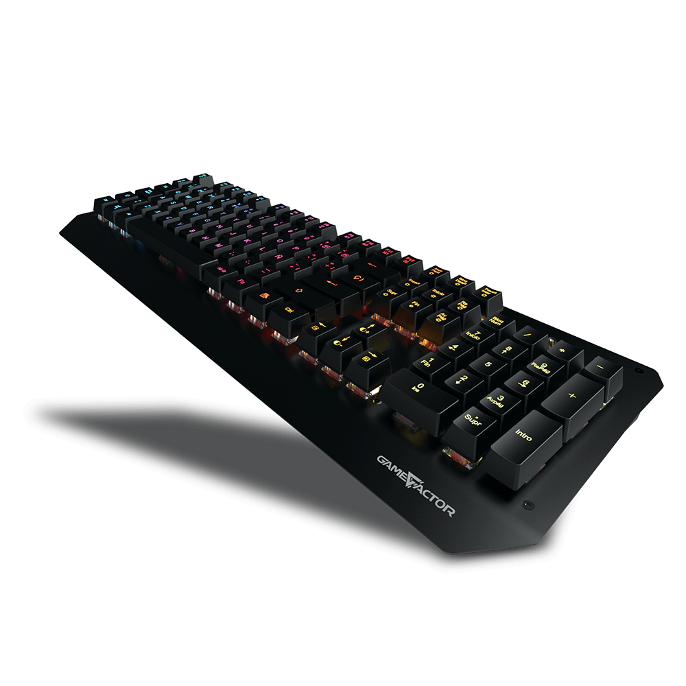 Teclado Gamer, Game Factor KBG601 Mecánico, Switch Óptico, Alámbrico