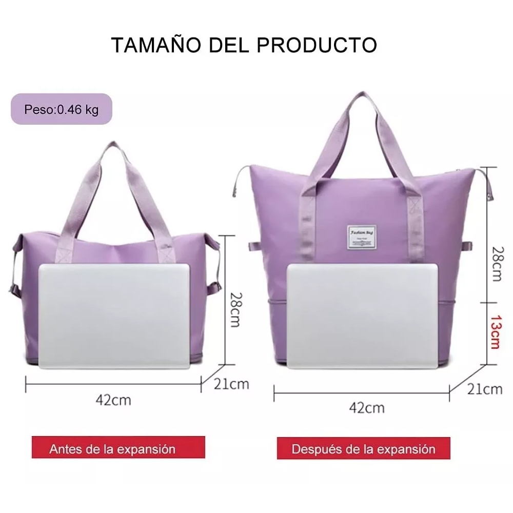 Bolsa Expandible Multiusos para Gymm y Viajes. 