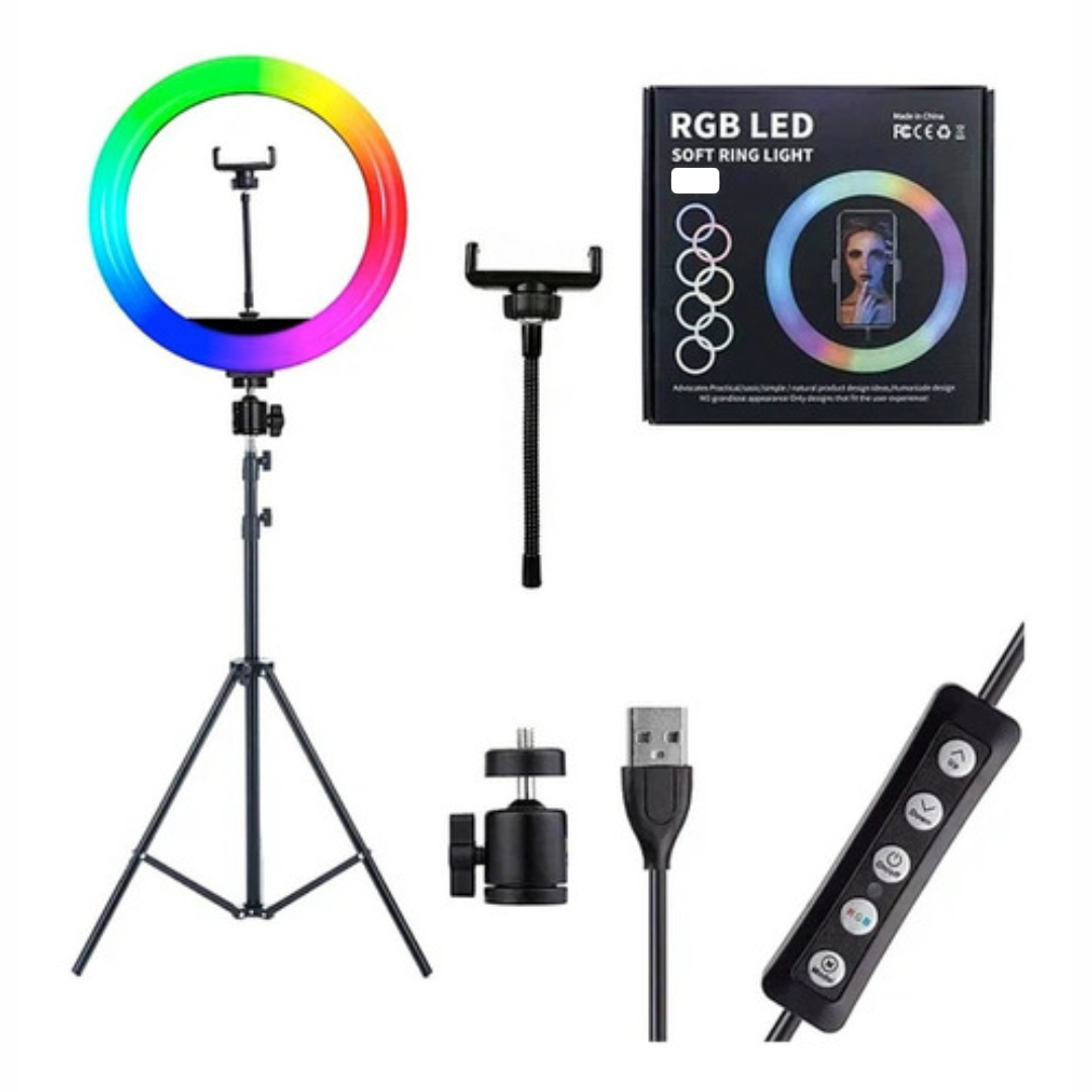 Aro de Luz Led Rgb 14 Pulgadas Con tripie