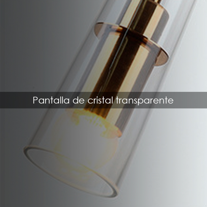 lampara colgante pendiente minimalista nordica conica de cristal
