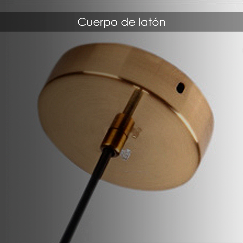 lampara colgante pendiente minimalista nordica conica de cristal