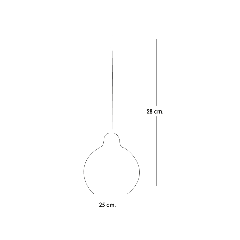 Lampara colgante estilo industrial 25 cm de diametro burbuja con jaula de malla