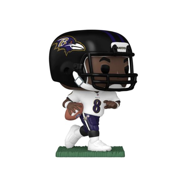 Lamar Jackson Jersey Visitante Funko Pop NFL Ravens