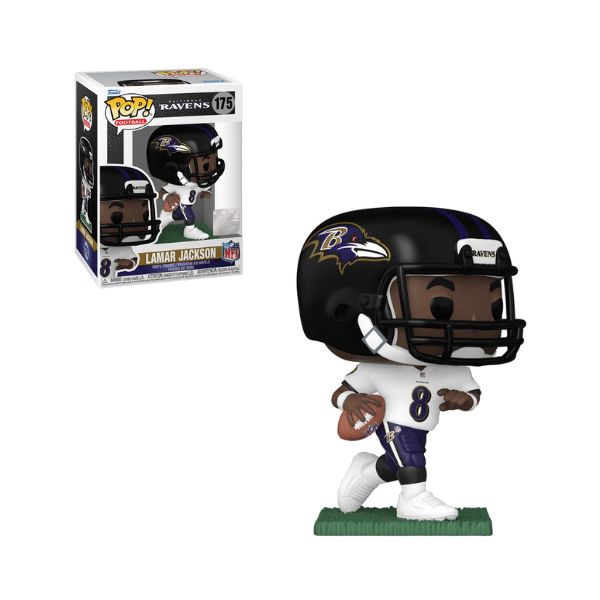 Lamar Jackson Jersey Visitante Funko Pop NFL Ravens