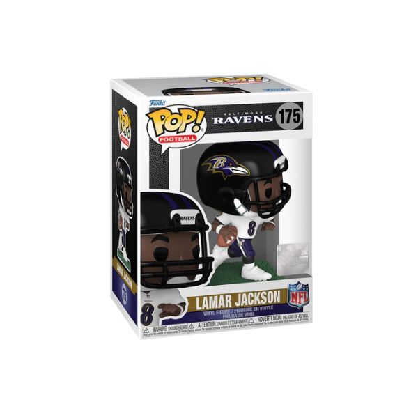 Lamar Jackson Jersey Visitante Funko Pop NFL Ravens