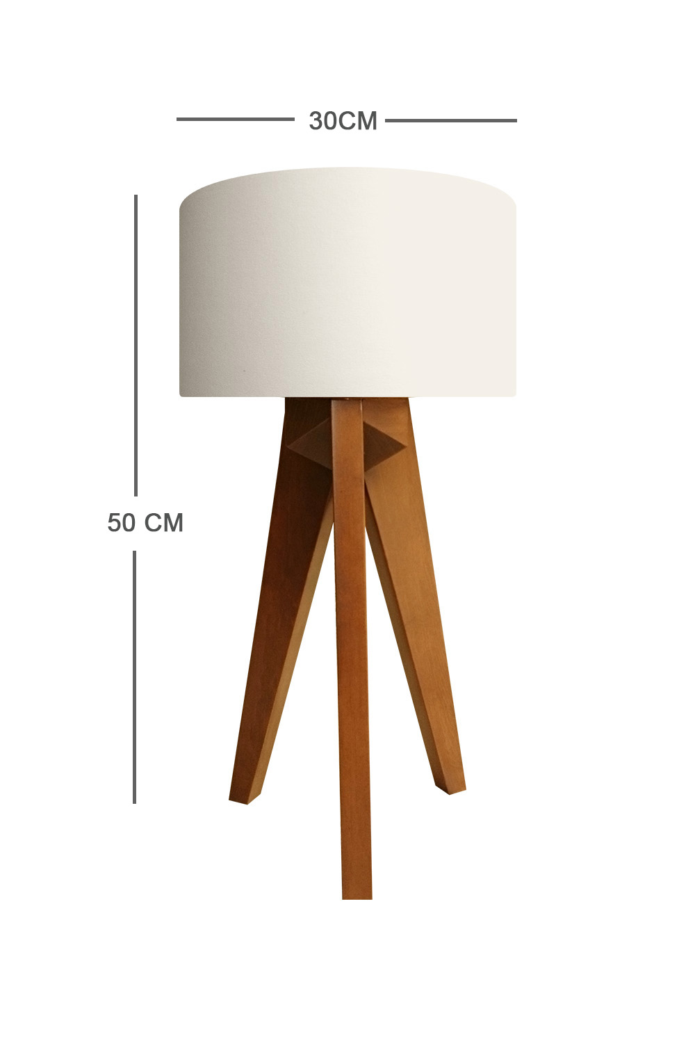 Lámpara de buró o mesa minimalista vintage nórdico madera tono nogal