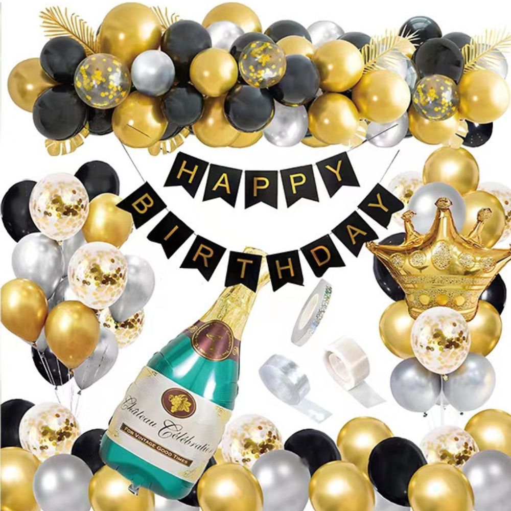  Globos metálicos para fiestas, globos de cumpleaños, paquete de  25 globos : Juguetes y Juegos