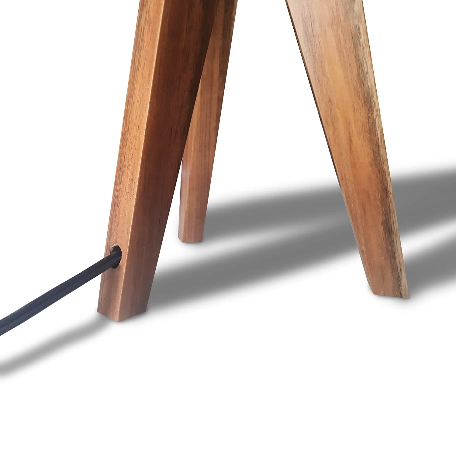 Lámpara de parota para mesa o buró estilo minimalista nórdico