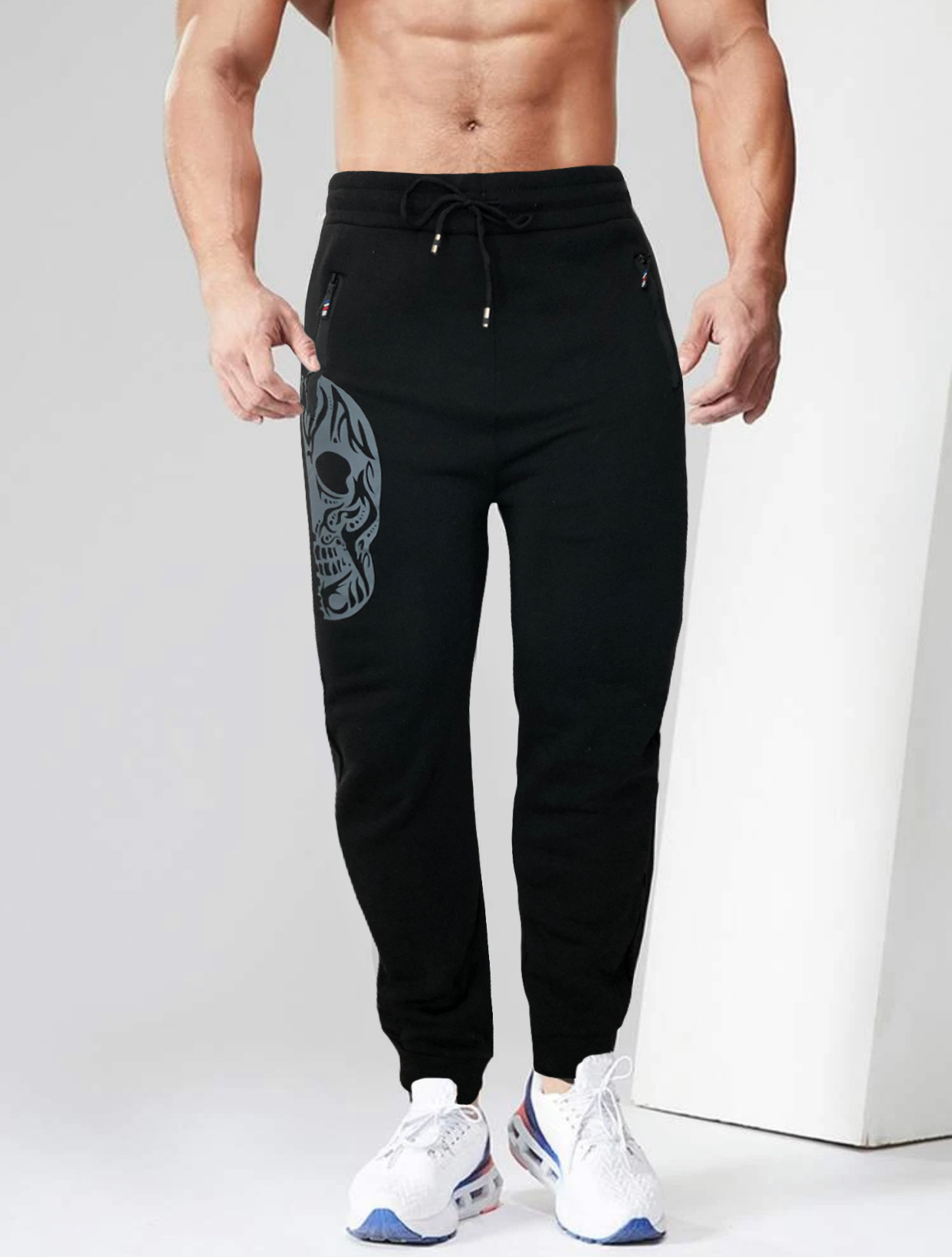 Jogger Pants Hombre De Felpa Gym Pans Pantalones Cargo Bolsa