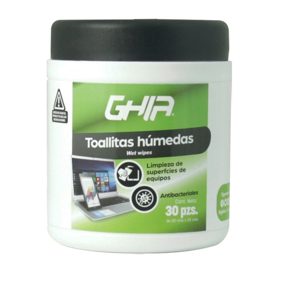 Toallas humedas limpiadoras 30pzs proteccion antibacterial pantalla laptop macbook tableta pc smart