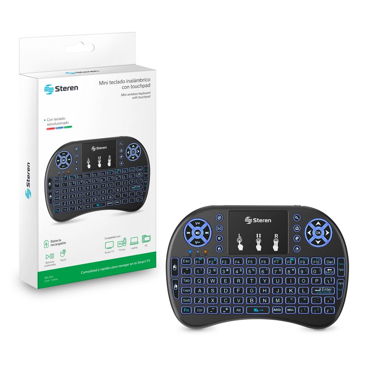 Mini Teclado Inalambrico Touch Pad Smart Tv Steren