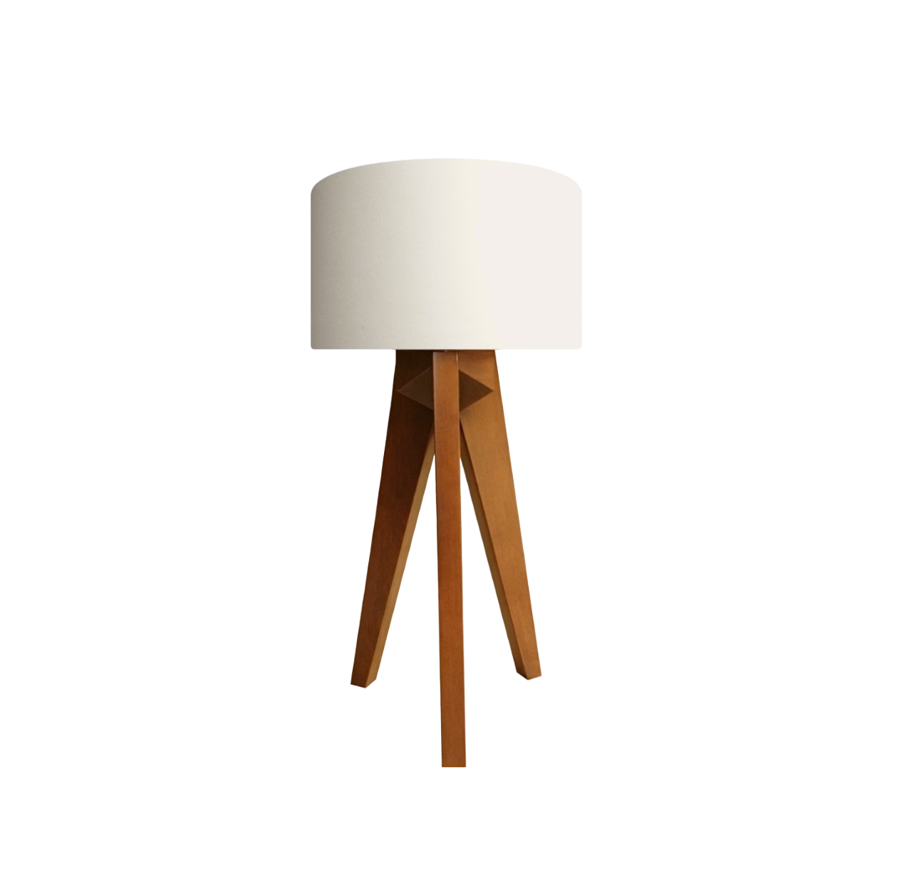 Lámpara de buró o mesa minimalista vintage nórdico madera tono nogal