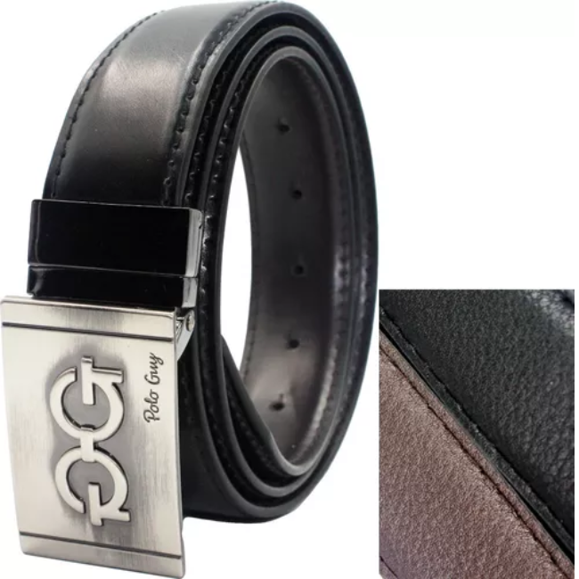 Set De Cartera Y Cinturon Doble Vista Caballero 15 Polo Guy