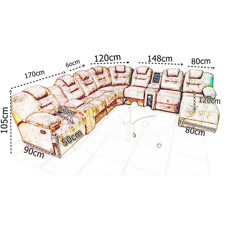 Sala Modular Hermes Audio y Carga Inalámbrica