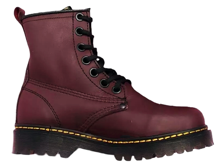 REGALO! Botas Cuero Piel Negras Vino Grunge Aestethic Hombre Mujer Joven