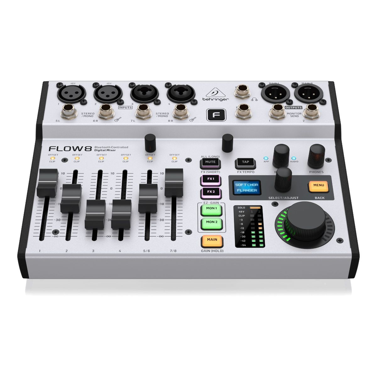 Mezcladora BEHRINGER Flow 8, 8 Canales Con Bluetooth Y Usb.