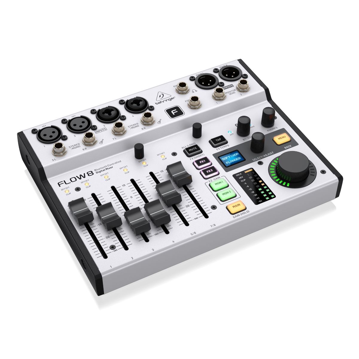 Mezcladora BEHRINGER Flow 8, 8 Canales Con Bluetooth Y Usb.