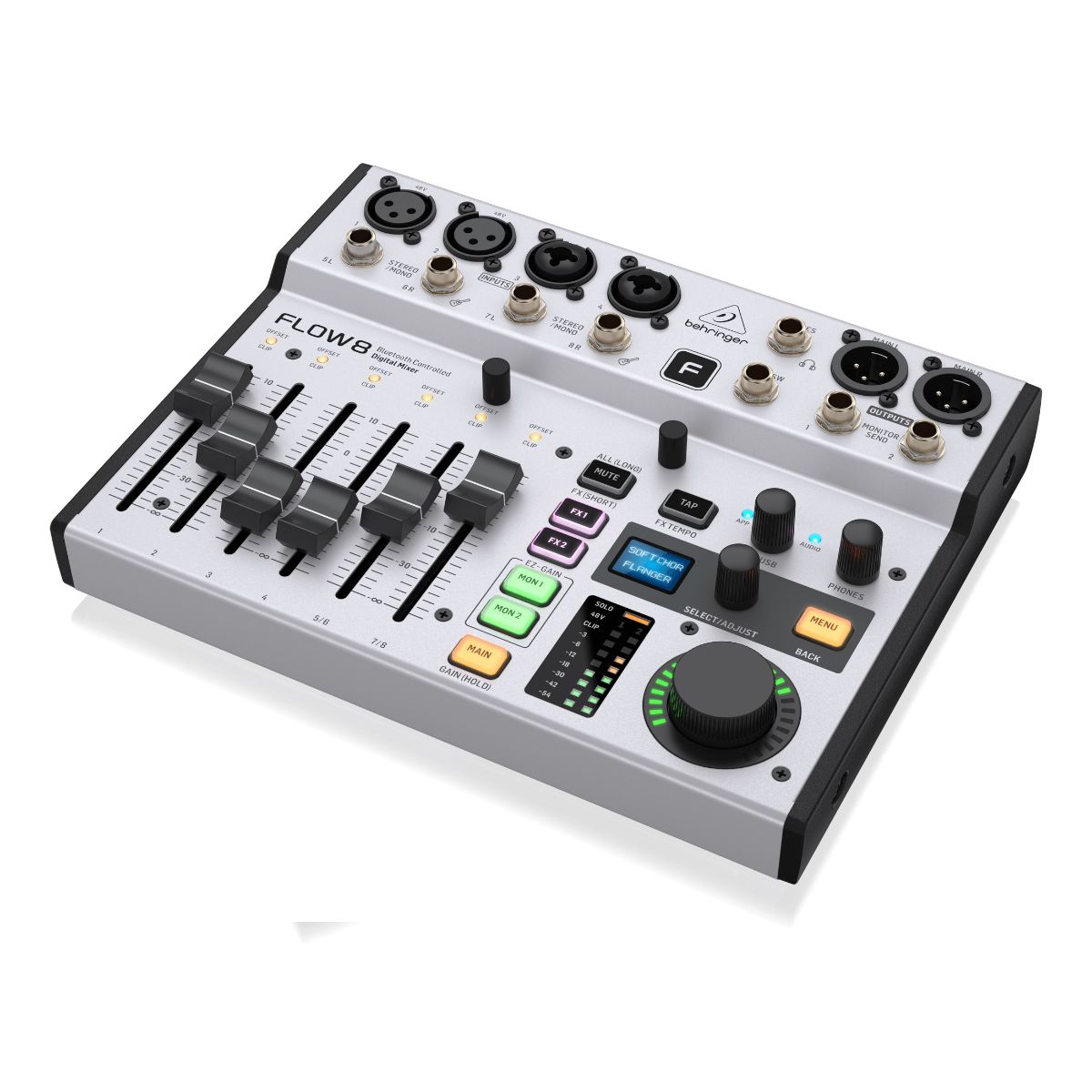 Mezcladora BEHRINGER Flow 8, 8 Canales Con Bluetooth Y Usb.