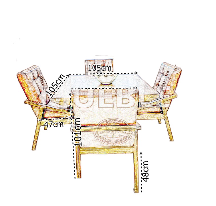 Comedor Diamante 4 Plazas
