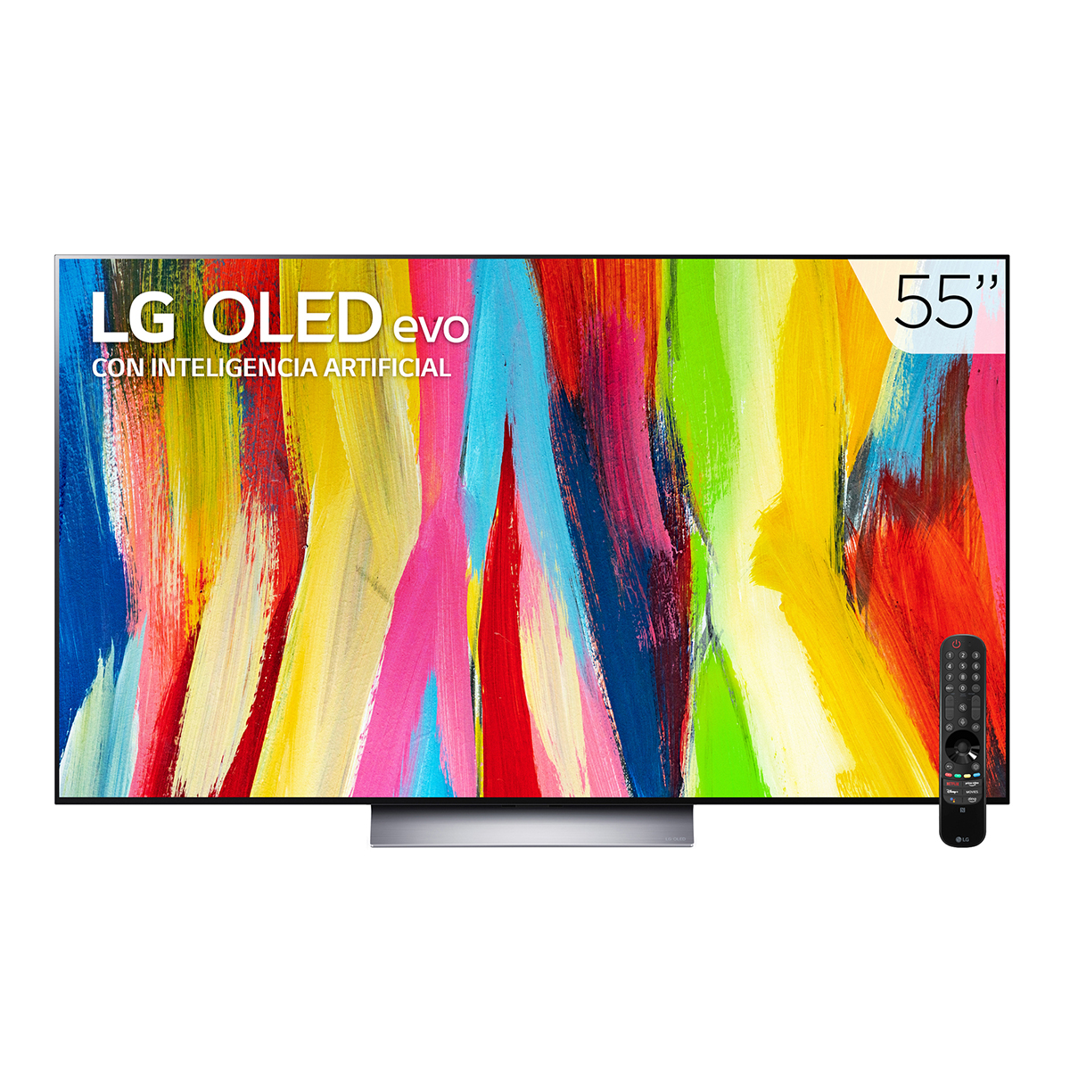 Pantalla LG 55 OLED TV Evo 4K SMART TV con ThinQ AI OLED55C2PSA (Reacondicionado A, Empaque Dañado)