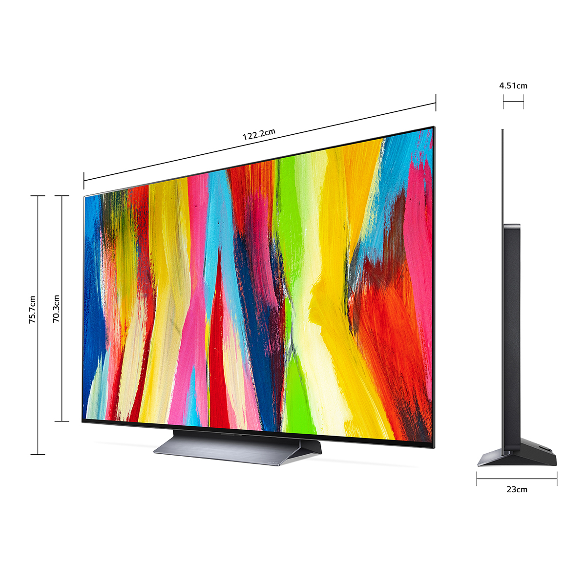 Pantalla LG 55 OLED TV Evo 4K SMART TV con ThinQ AI OLED55C2PSA (Reacondicionado A, Empaque Dañado)