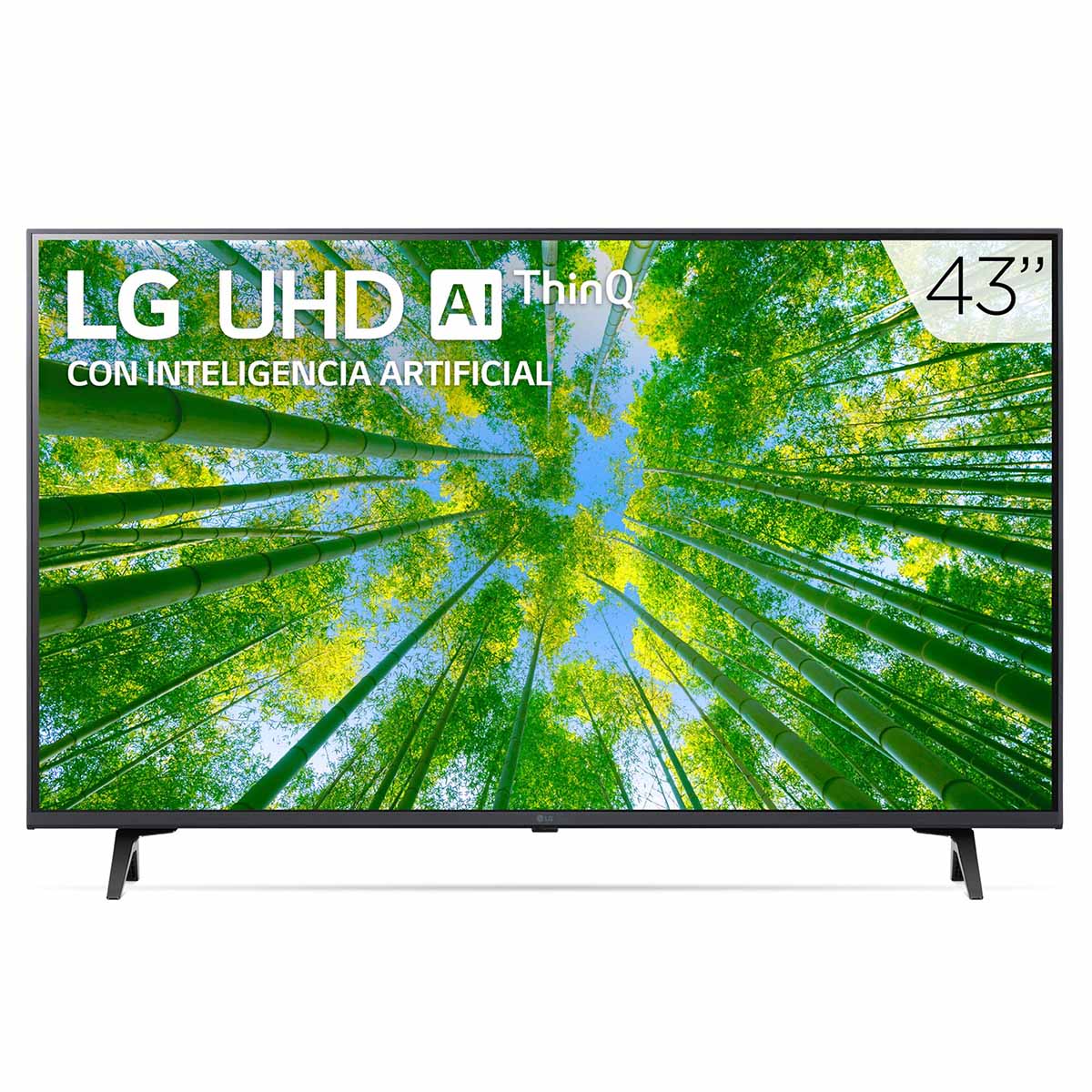Pantalla LG 43 UHD TV AI ThinQ  4K SMART TV 43UQ8000PSB (Reacondicionado A, Empaque Dañado)