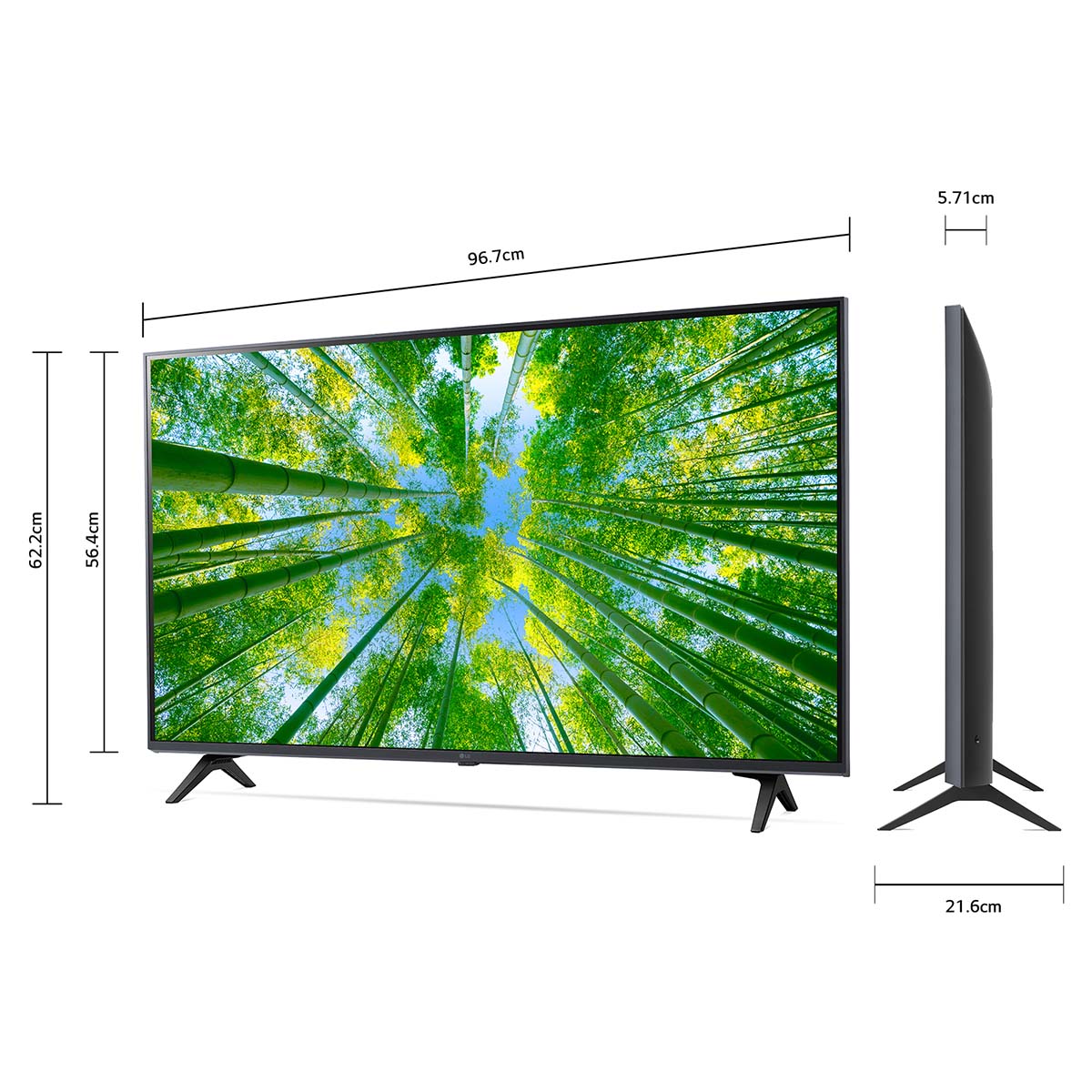 Pantalla LG 43 UHD TV AI ThinQ  4K SMART TV 43UQ8000PSB (Reacondicionado A, Empaque Dañado)