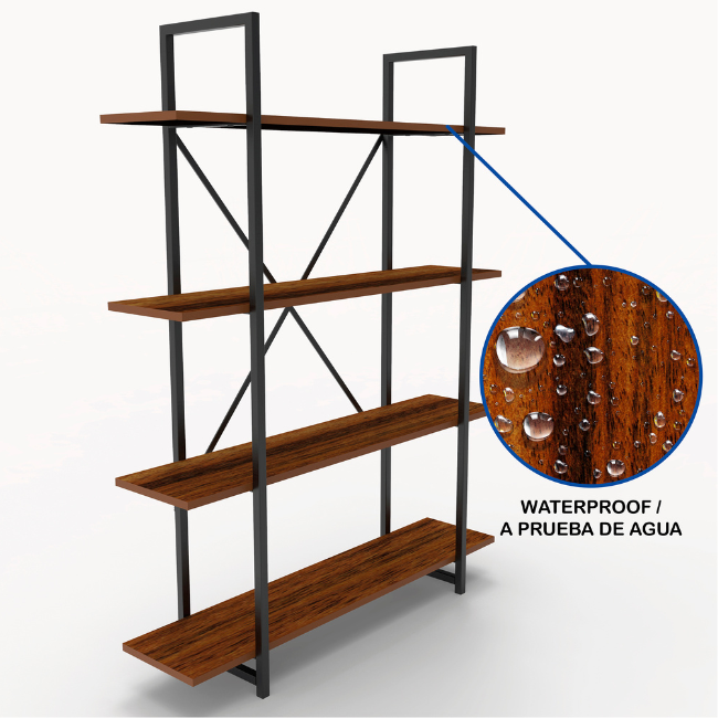 Librero minimalista| Librero vertical estilo industrial|Estante de almacenamiento