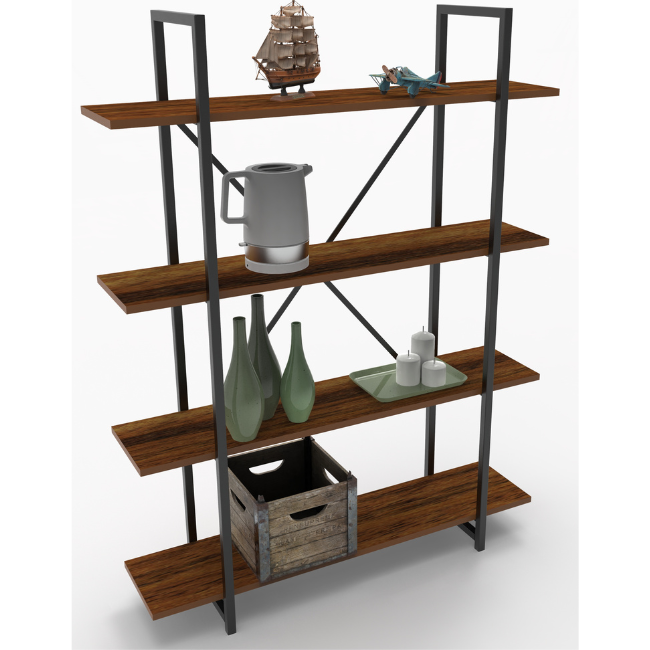 Librero minimalista| Librero vertical estilo industrial|Estante de almacenamiento