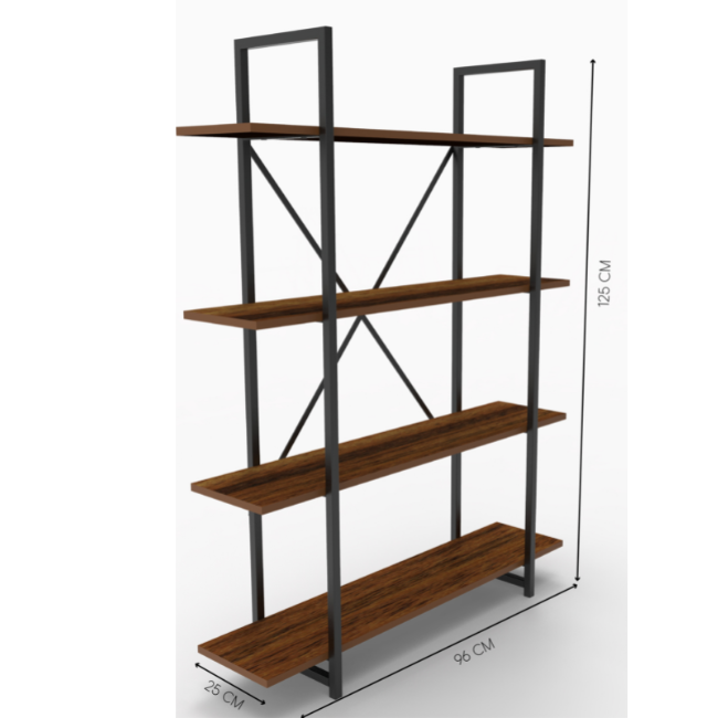 Librero minimalista| Librero vertical estilo industrial|Estante de almacenamiento