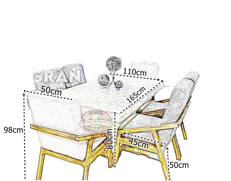 Comedor 6 Plazas B/C Onix 