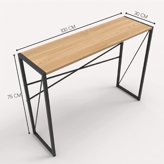 Recibidor| |Minimalista| Color Negro con MDF Estilo Madera Cafe Claro Texturizado| CNH ESSENTIALS Credenzas