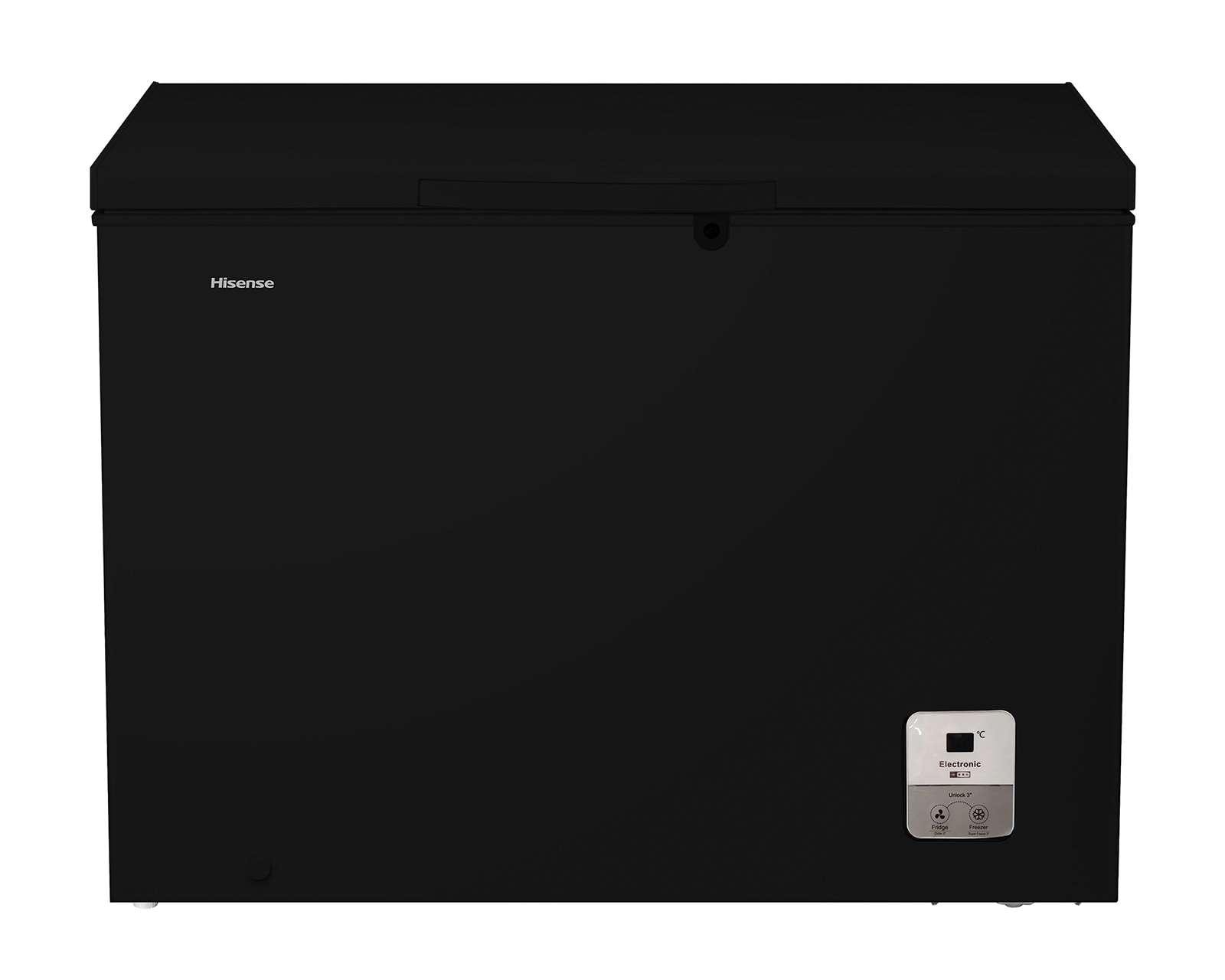 Congelador 9 pulg. inverter negro panel digital marca hisense