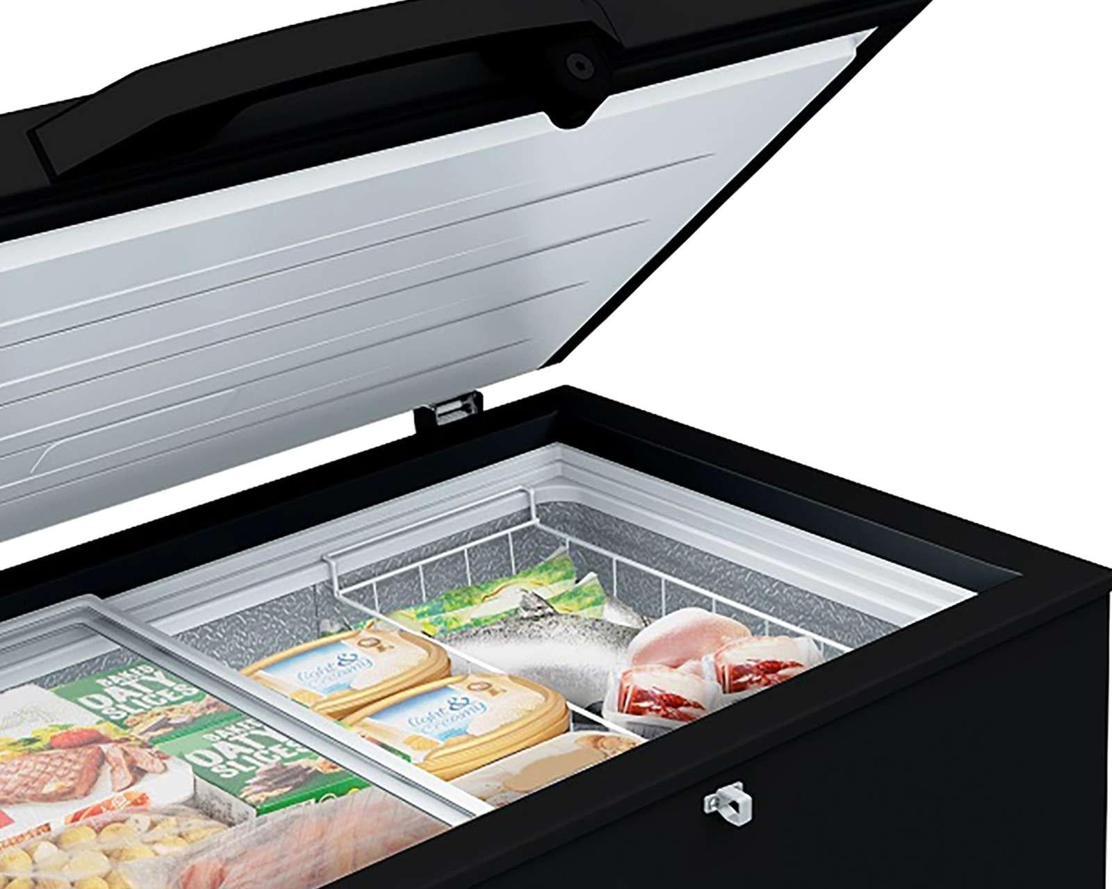 Congelador 9 pulg. inverter negro panel digital marca hisense