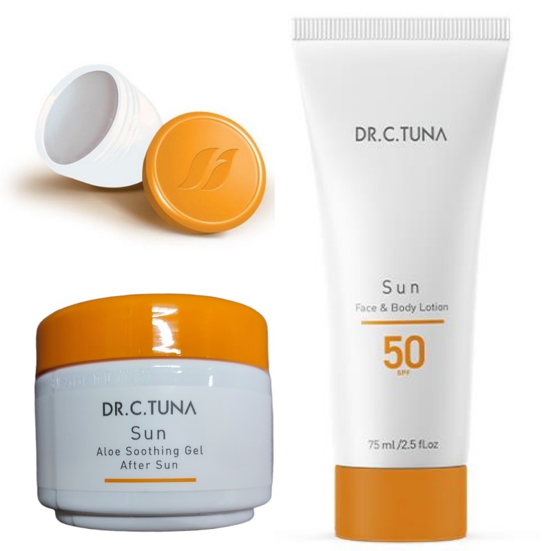 Protector Facial/ Corporal+ Labial+ Gel Después del Sol by Farmasi Dr C Tuna 