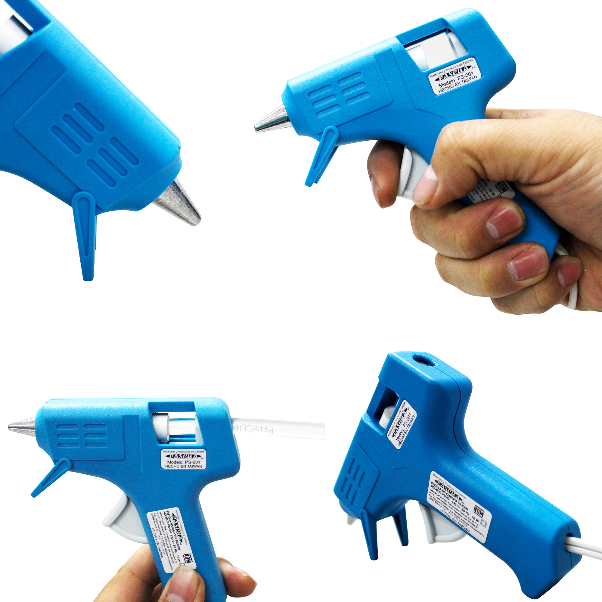 Pistola Silicon 10W viene 12 Barras para Manualidades DIY, Arte, Reparaciones, decoración del Festival para silicon delgada 7mm