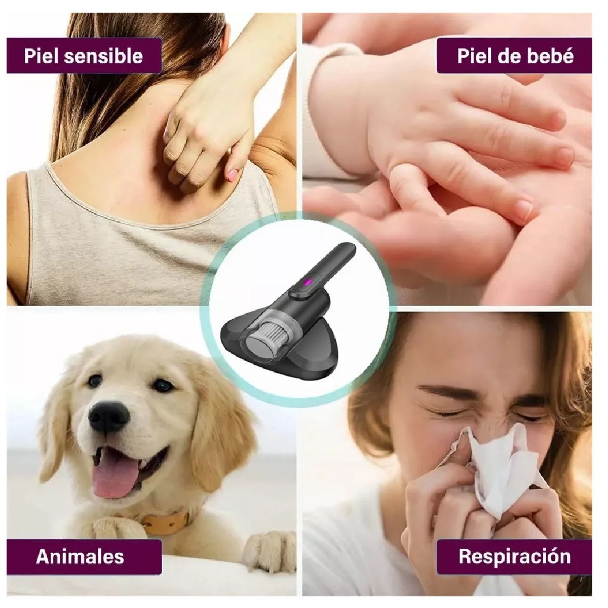 Aspirador De Mano Desinfección Uv Y Eliminación De Ácaros