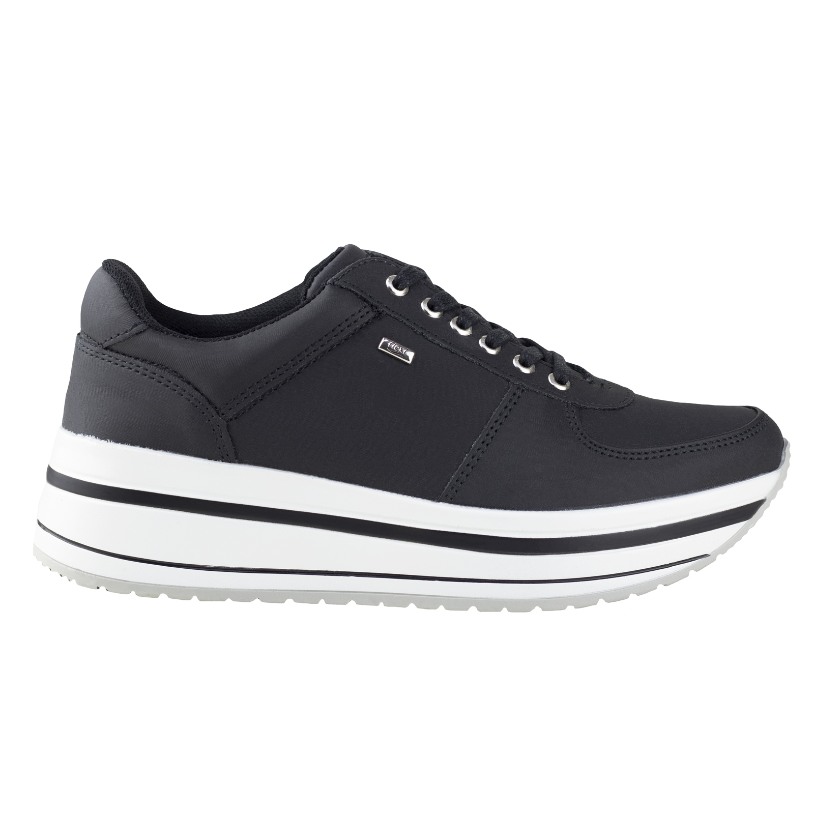 TENIS DE PLATAFORMA FLEXI DE DAMA URBANOS 4.5 CM 101001 NEGRO 