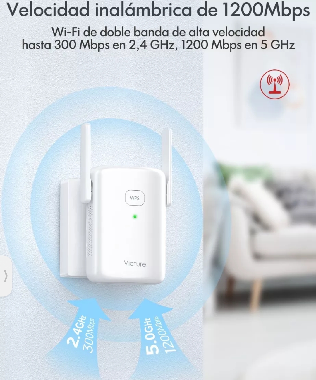 Repetidor Wifi Amplificador Señal Victure 1200mbps Wps