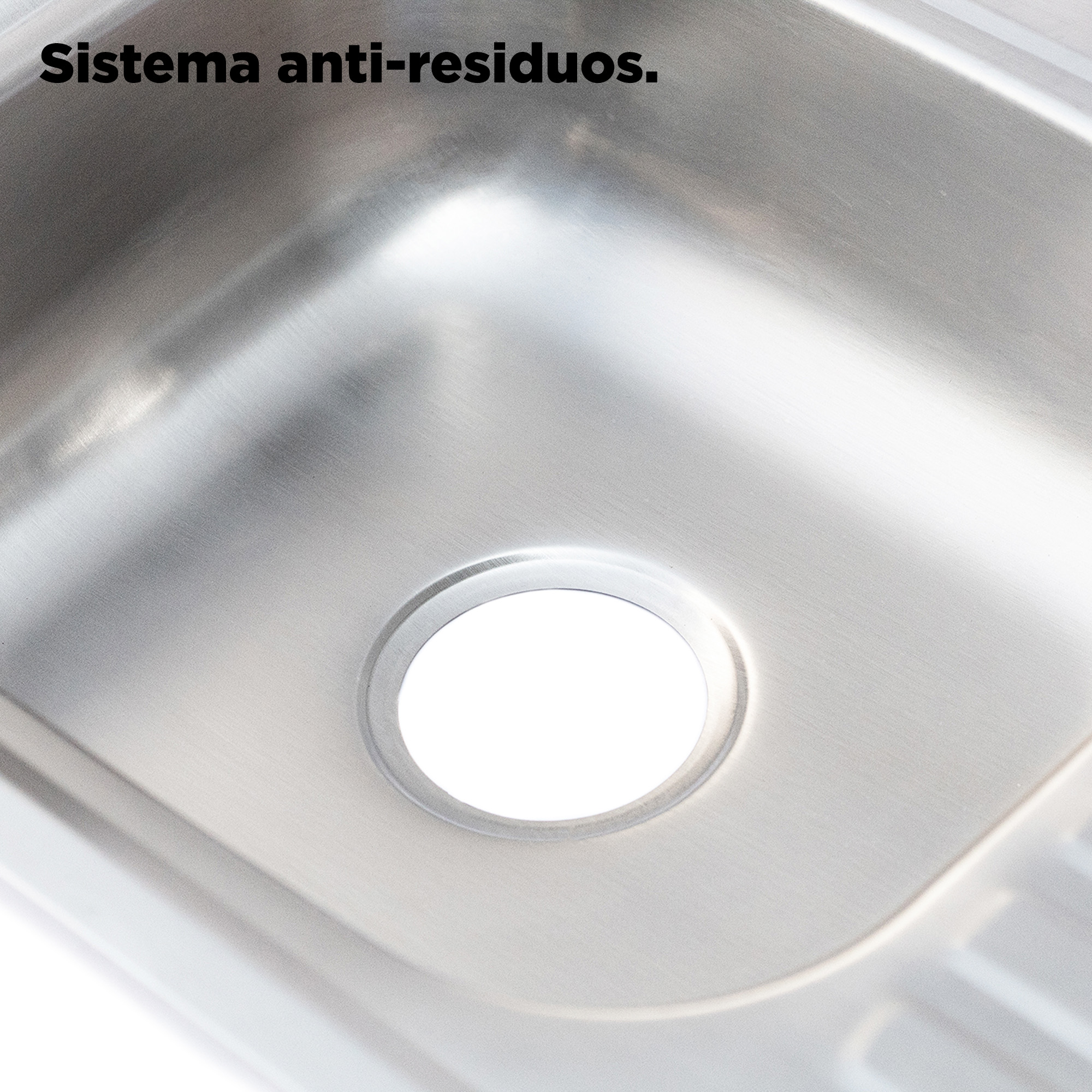 Tarja Sencilla Con Escurridero Derecho Para Sobreponer, 80 x 50cm.