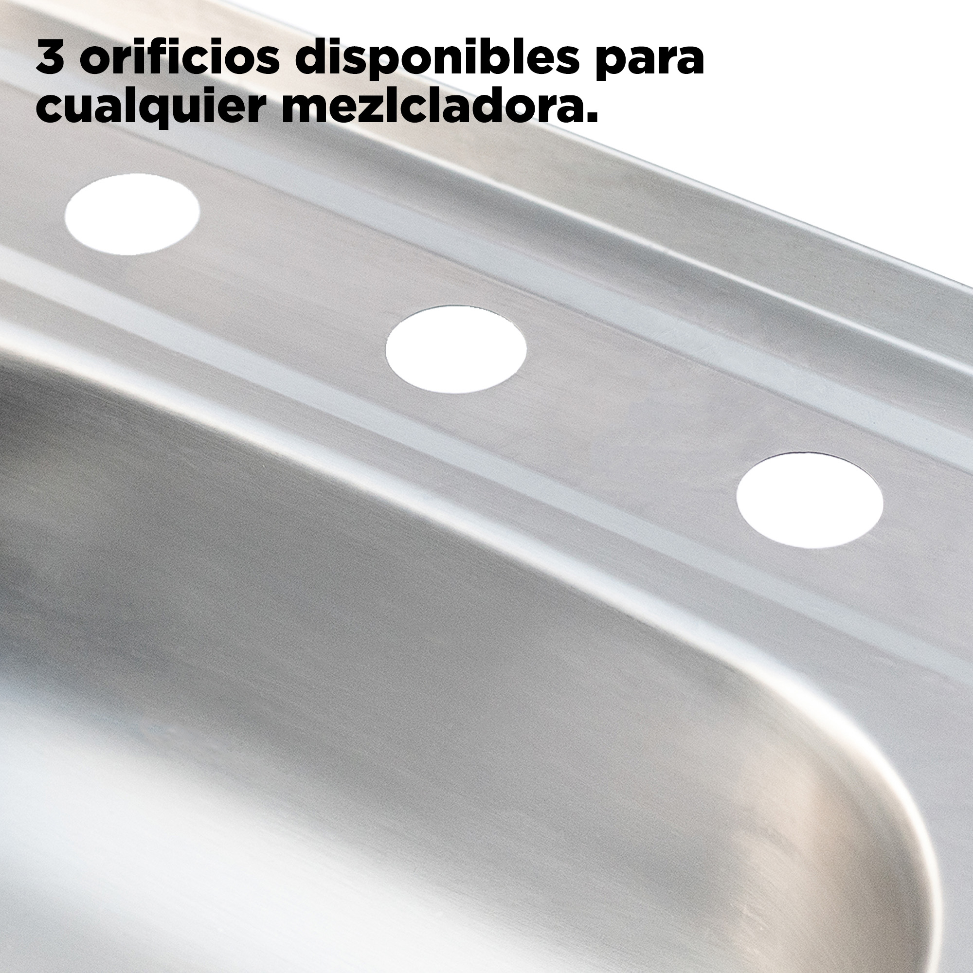 Tarja Sencilla Con Escurridero Derecho Para Sobreponer, 80 x 50cm.