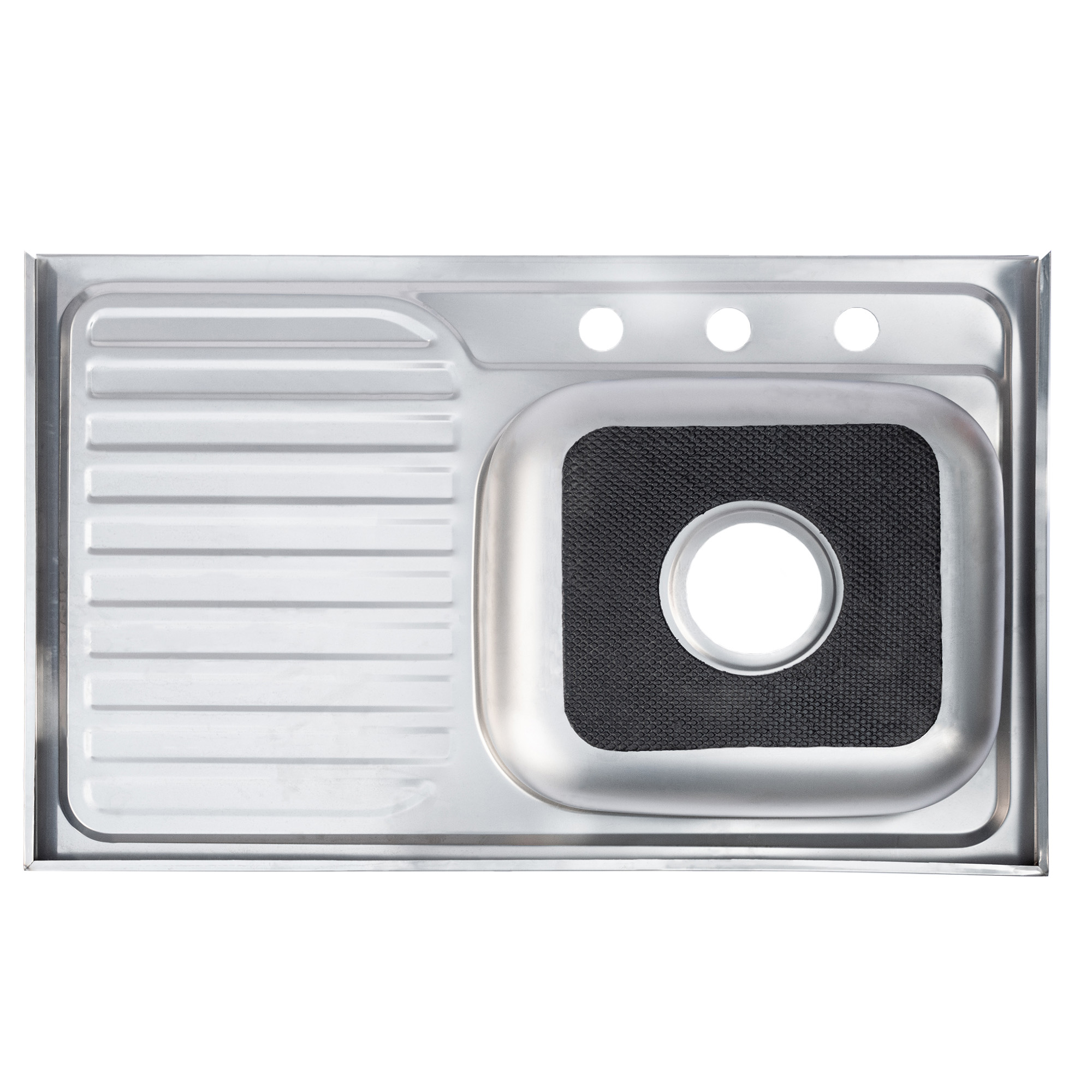 Tarja Sencilla Con Escurridero Derecho Para Sobreponer, 80 x 50cm.