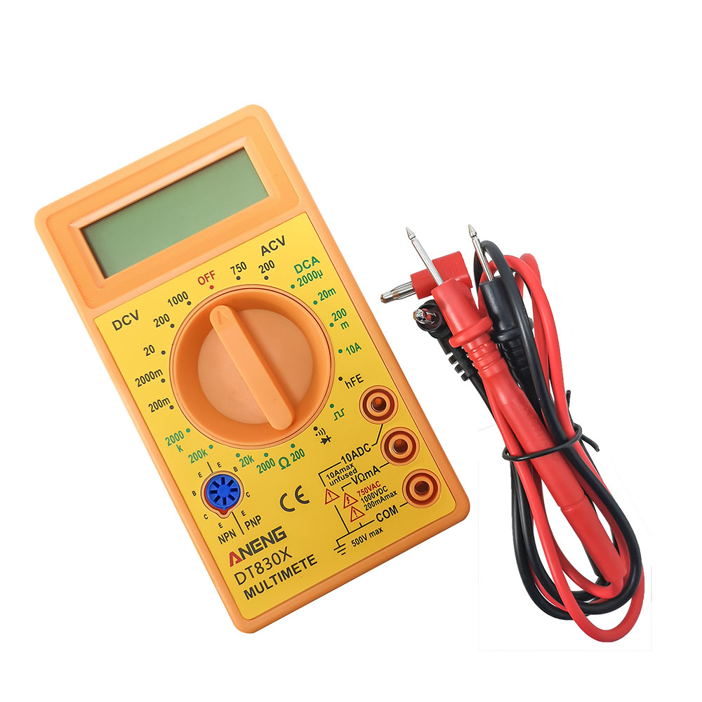 Multimetro Economico de Pequeñas Dimensiones Ligero y Practico de Transportar con Medicion de Voltaje Alterno y Voltaje Directo / Master / DT830B