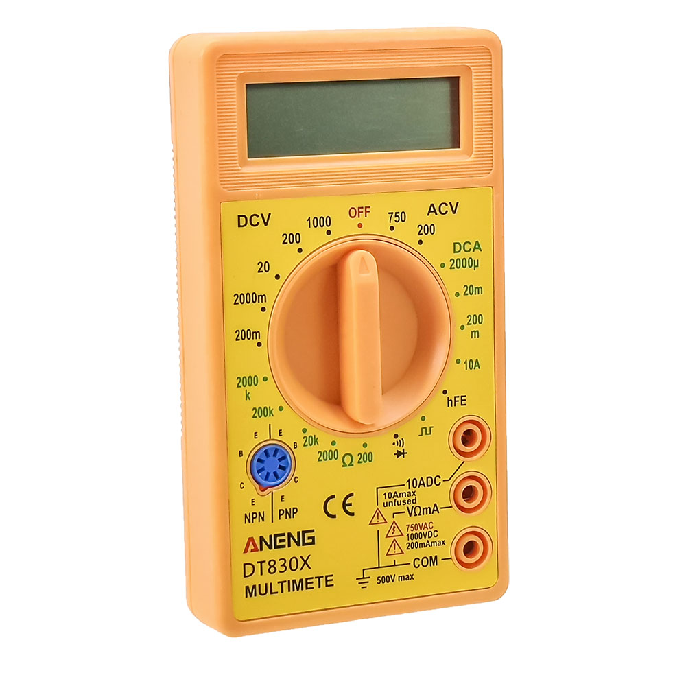 Multimetro Economico de Pequeñas Dimensiones Ligero y Practico de Transportar con Medicion de Voltaje Alterno y Voltaje Directo / Master / DT830B